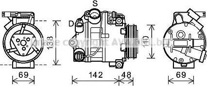 Ava Quality Cooling BWK443 - Компрессор кондиционера unicars.by