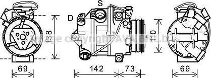 Ava Quality Cooling BWK452 - Компрессор кондиционера unicars.by