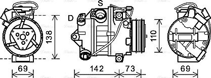 Ava Quality Cooling BWAK452 - Компрессор кондиционера unicars.by