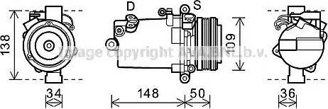 Ava Quality Cooling BWK408 - Компрессор кондиционера unicars.by