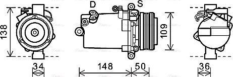 Ava Quality Cooling BWAK408 - Компрессор кондиционера unicars.by