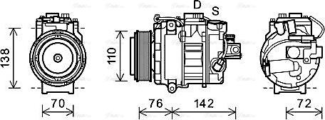 Ava Quality Cooling BWAK419 - Компрессор кондиционера unicars.by