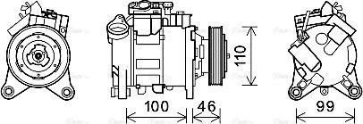 Ava Quality Cooling BWAK489 - Компрессор кондиционера unicars.by