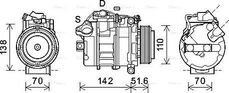 Ava Quality Cooling BWAK487 - Компрессор кондиционера unicars.by