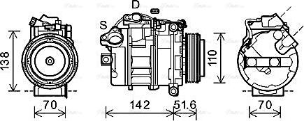 Ava Quality Cooling BWAK427 - Компрессор кондиционера unicars.by