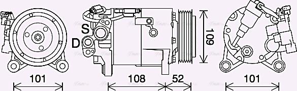 Ava Quality Cooling BWAK566 - Компрессор кондиционера unicars.by