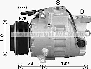 Ava Quality Cooling BWK619 - Компрессор кондиционера unicars.by