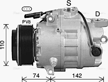 Ava Quality Cooling BWAK619 - Компрессор кондиционера unicars.by