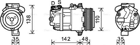 Ava Quality Cooling BWAK390 - Компрессор кондиционера unicars.by