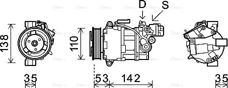 Ava Quality Cooling BWAK393 - Компрессор кондиционера unicars.by