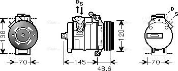 Ava Quality Cooling BWAK345 - Компрессор кондиционера unicars.by