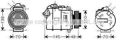 Ava Quality Cooling BWAK348 - Компрессор кондиционера unicars.by