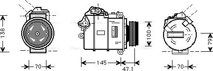 Ava Quality Cooling BWAK306 - Компрессор кондиционера unicars.by