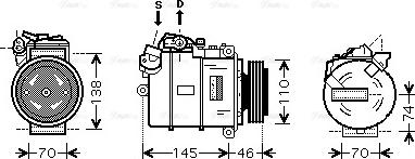 Ava Quality Cooling BWAK318 - Компрессор кондиционера unicars.by