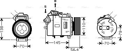 Ava Quality Cooling BWAK330 - Компрессор кондиционера unicars.by