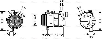 Ava Quality Cooling BW K321 - Компрессор кондиционера unicars.by