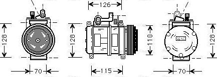 Ava Quality Cooling BWAK227 - Компрессор кондиционера unicars.by