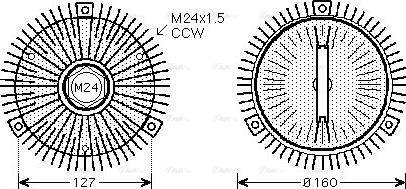 Ava Quality Cooling BW C323 - Сцепление, вентилятор радиатора unicars.by