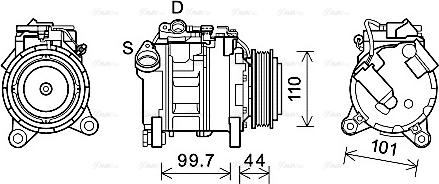 Ava Quality Cooling BWK493 - Компрессор кондиционера unicars.by