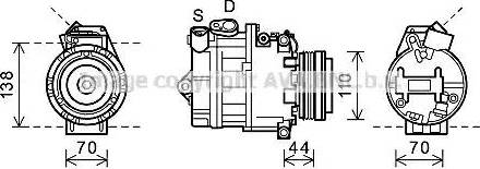 Ava Quality Cooling BWK407 - Компрессор кондиционера unicars.by