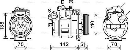 Ava Quality Cooling BWK417 - Компрессор кондиционера unicars.by