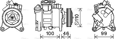 Ava Quality Cooling BWK489 - Компрессор кондиционера unicars.by