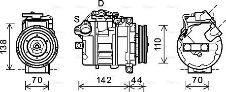 Ava Quality Cooling BWK429 - Компрессор кондиционера unicars.by