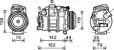 Ava Quality Cooling BWK423 - Компрессор кондиционера unicars.by