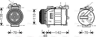 Ava Quality Cooling BW K015 - Компрессор кондиционера unicars.by