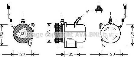 Ava Quality Cooling BW K016 - Компрессор кондиционера unicars.by