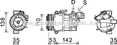 Ava Quality Cooling BW K393 - Компрессор кондиционера unicars.by