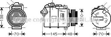 Ava Quality Cooling BW K348 - Компрессор кондиционера unicars.by