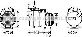 Ava Quality Cooling BWK386 - Компрессор кондиционера unicars.by