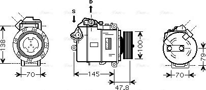 Ava Quality Cooling BW K331 - Компрессор кондиционера unicars.by