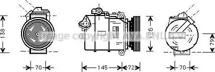 Ava Quality Cooling BW K226 - Компрессор кондиционера unicars.by