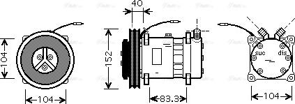 Ava Quality Cooling CLAK001 - Компрессор кондиционера unicars.by