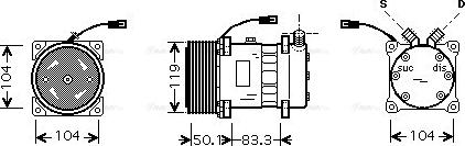 Ava Quality Cooling CLAK002 - Компрессор кондиционера unicars.by