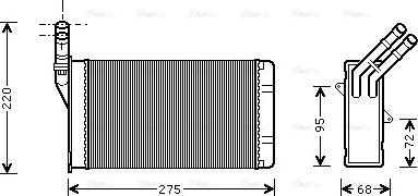 Ava Quality Cooling CN 6055 - Теплообменник, отопление салона unicars.by