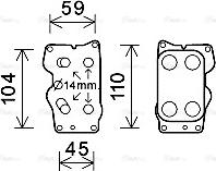 Ava Quality Cooling CN3307 - Масляный радиатор, двигательное масло unicars.by