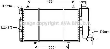 Ava Quality Cooling CN 2034 - Радиатор, охлаждение двигателя unicars.by