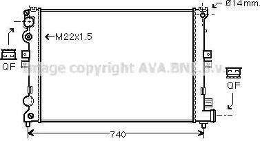 Ava Quality Cooling CN 2079 - Радиатор, охлаждение двигателя unicars.by