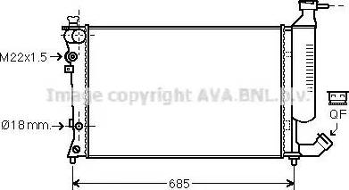 Ava Quality Cooling CN 2156 - Радиатор, охлаждение двигателя unicars.by