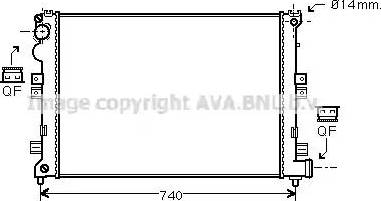 Ava Quality Cooling CN 2208 - Радиатор, охлаждение двигателя unicars.by