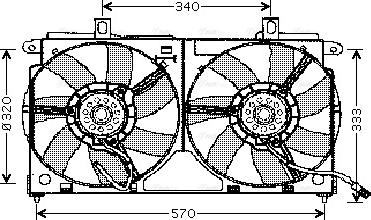 Ava Quality Cooling CN 7523 - Вентилятор, охлаждение двигателя unicars.by