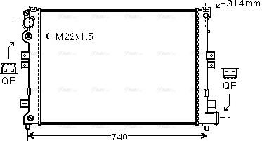 Ava Quality Cooling CNA2089 - Радиатор, охлаждение двигателя unicars.by