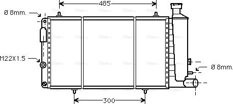 Ava Quality Cooling CNA2034 - Радиатор, охлаждение двигателя unicars.by