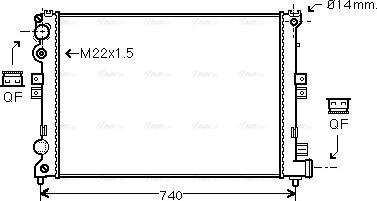 Ava Quality Cooling CNA2079 - Радиатор, охлаждение двигателя unicars.by