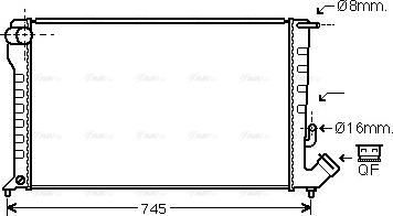 Ava Quality Cooling CNA2194 - Радиатор, охлаждение двигателя unicars.by