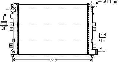 Ava Quality Cooling CNA2208 - Радиатор, охлаждение двигателя unicars.by