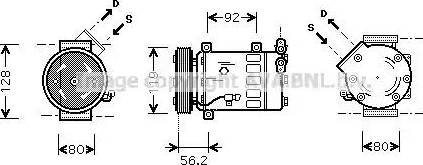 Ava Quality Cooling CN K032 - Компрессор кондиционера unicars.by